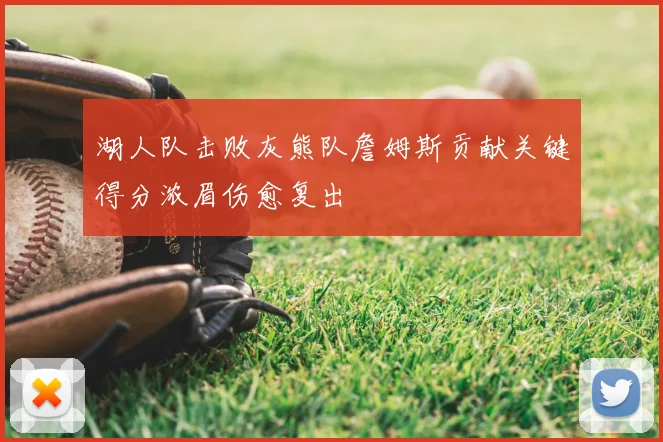 湖人队击败灰熊队詹姆斯贡献关键得分浓眉伤愈复出